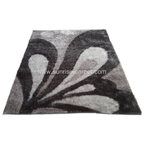 100% Polyester Silk Shaggy Carpet with 1200D pattern